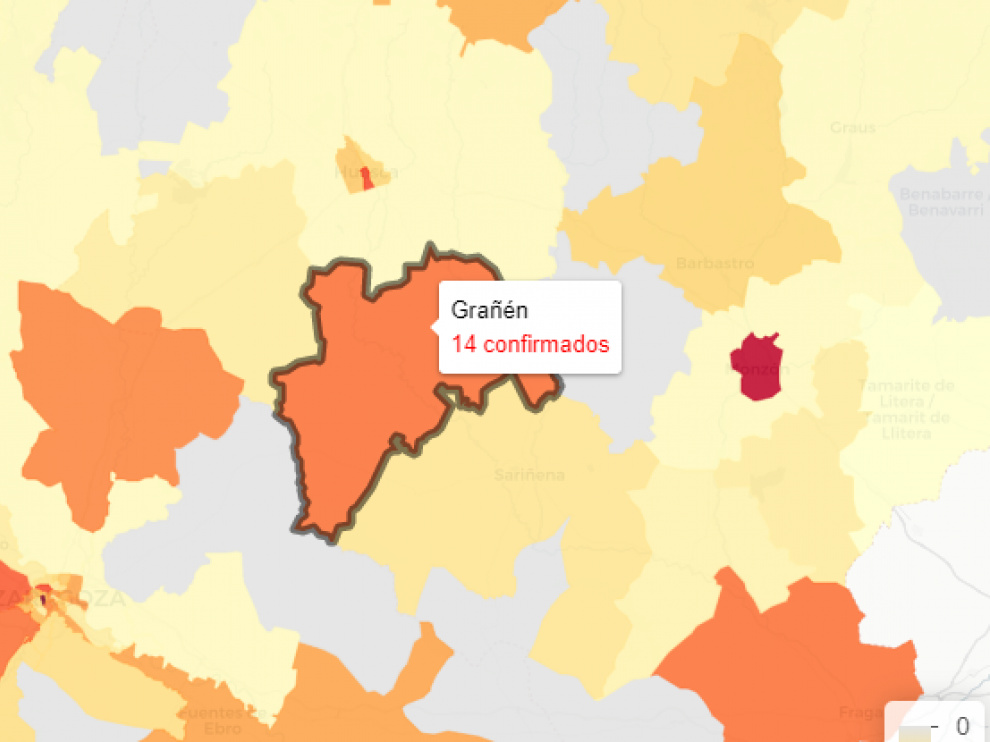Grañén como zona sanitaria notifica en las últimas 24 horas nuevos 14 contagios