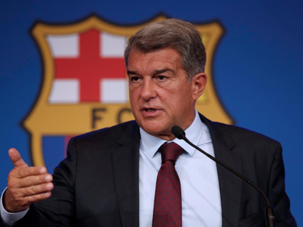 Laporta, en rueda de prensa para explicar la no renovación de Leo Messi