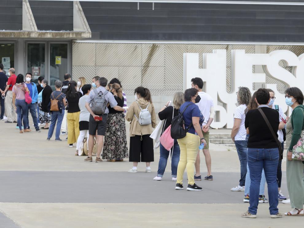 Opositores de ESO y FP en Huesca en junio de este año.