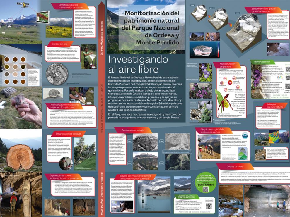 Panel de la exposición del Instituto Pirenaico de Ecología que se mostrará en el Centro de Interpretación en Torla
