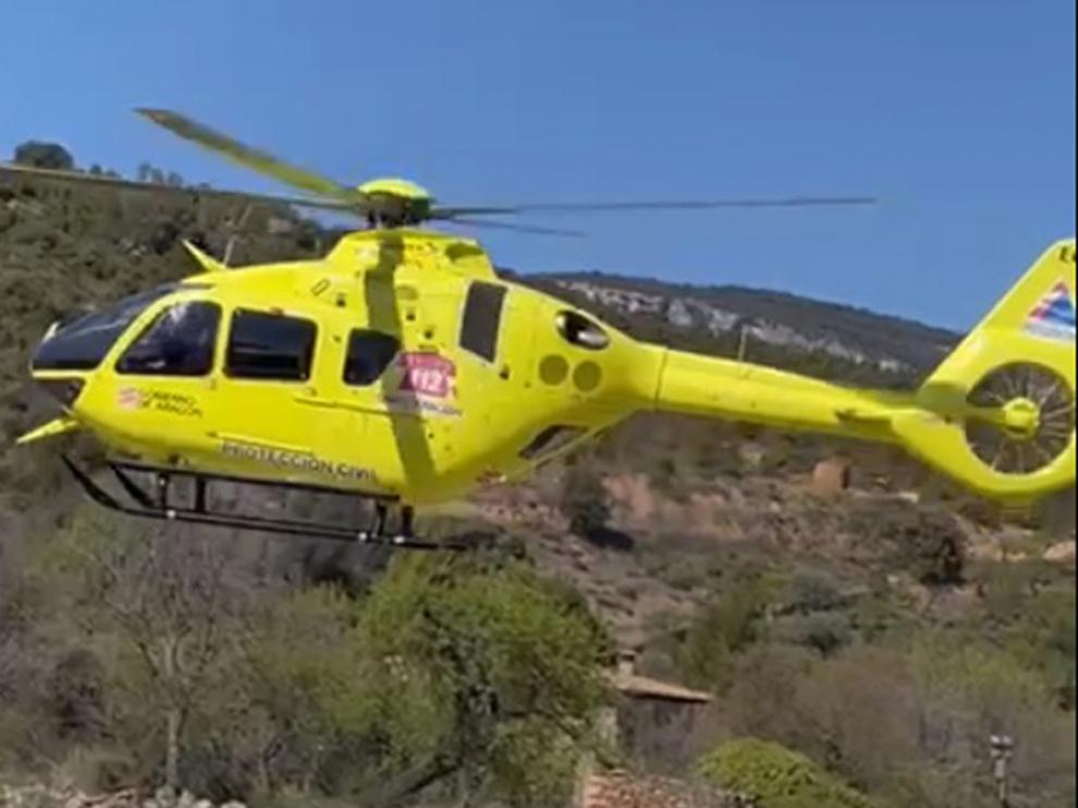 Helicóptero del 112 del Gobierno de Aragón