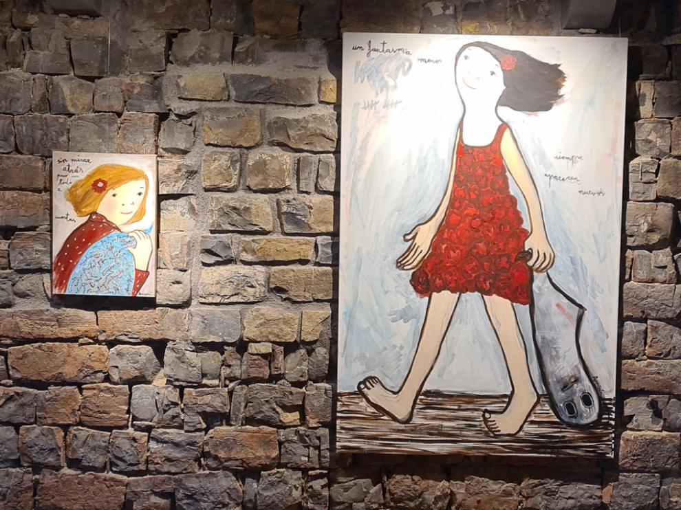 La colección Vida de Eva Armisén se exhibe en el torreón medieval de Sinués