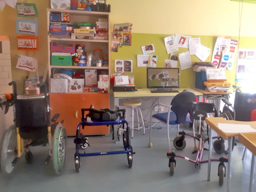 Un aula de un centro de Educación Especial de la provincia altoaragonesa