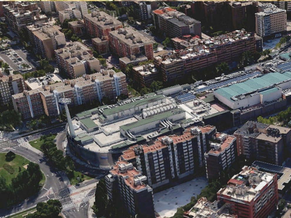 Vista aérea del barrio del Actur en Zaragoza