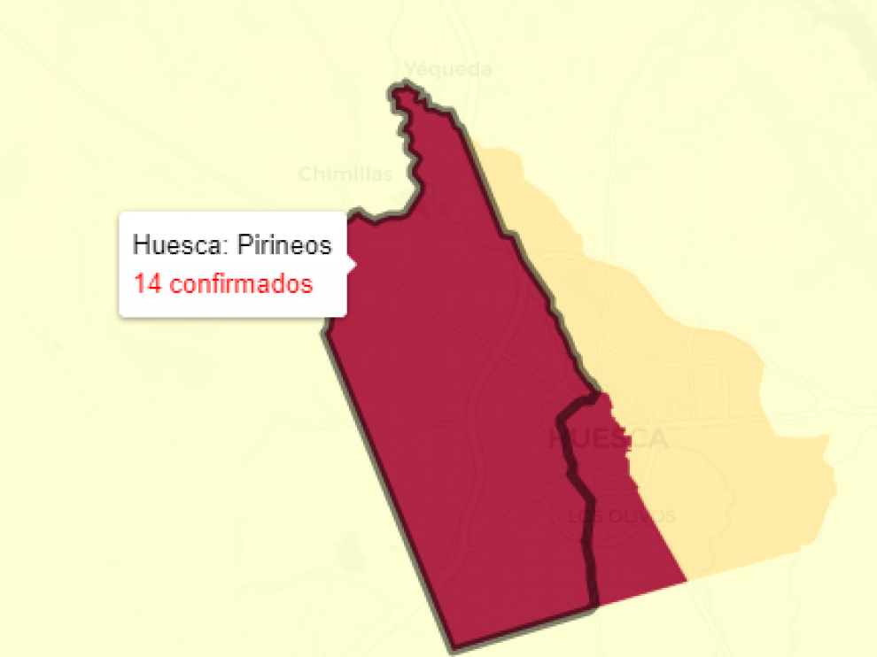 Huesca Pirineos y Huesca Santo Grial registran 14 confirmados cada una