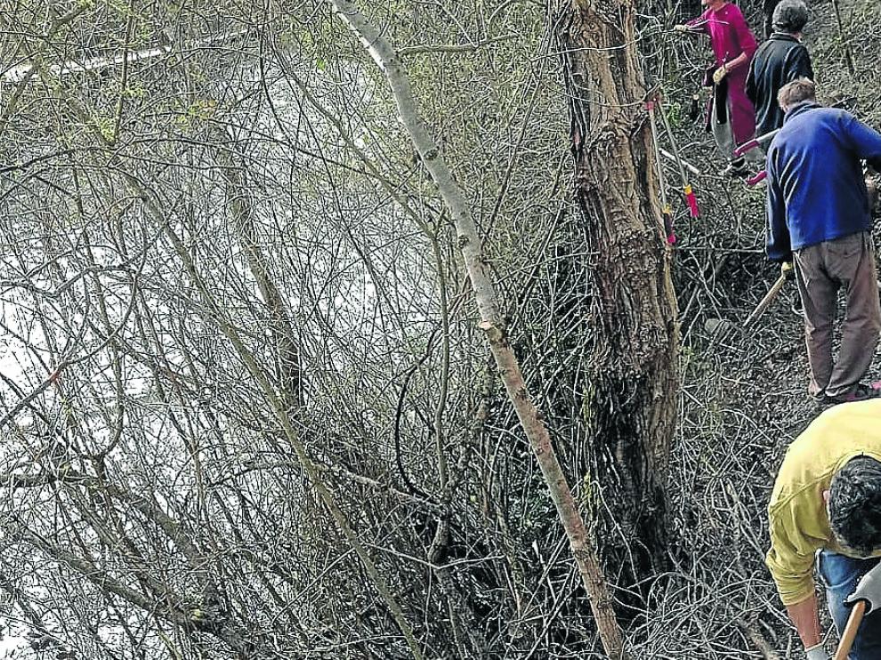 Los vecinos de Senegüé han limpiado varios senderos en las inmediaciones del pueblo.