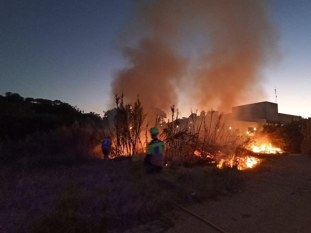 Uno de los incendios que ha afectado este verano a Barbastro.