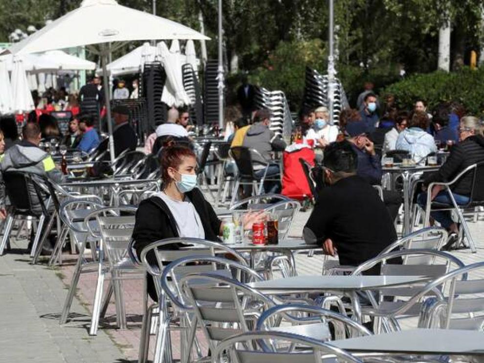 Ambiente en terrazas en Madrid
