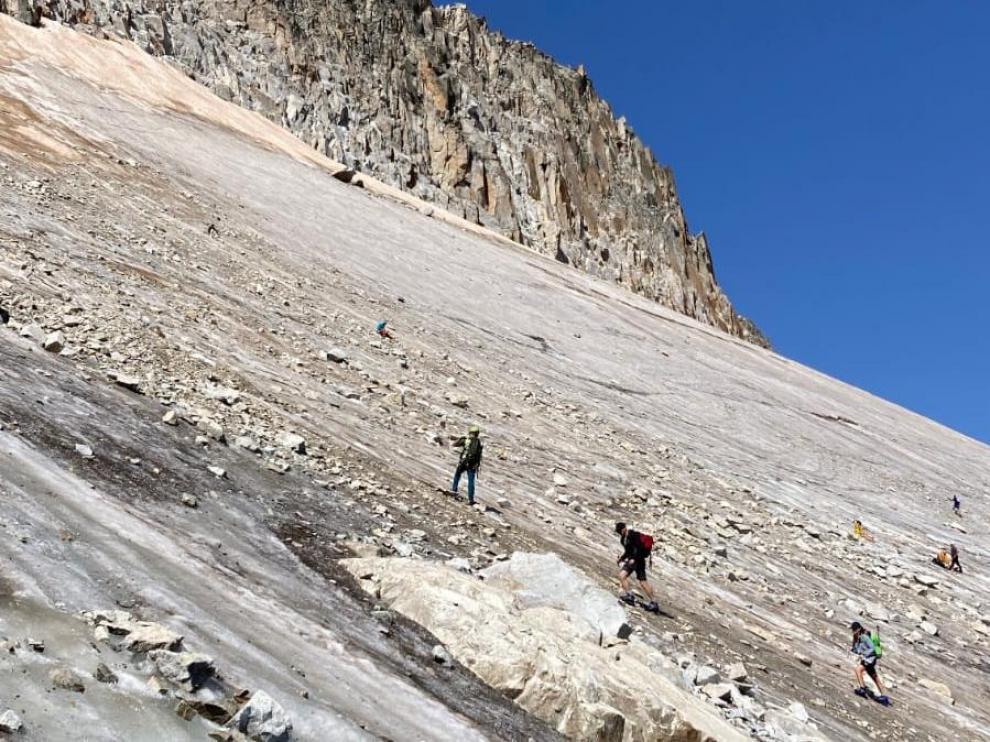 El glaciar del Aneto en una imagen del pasado fin de semana.