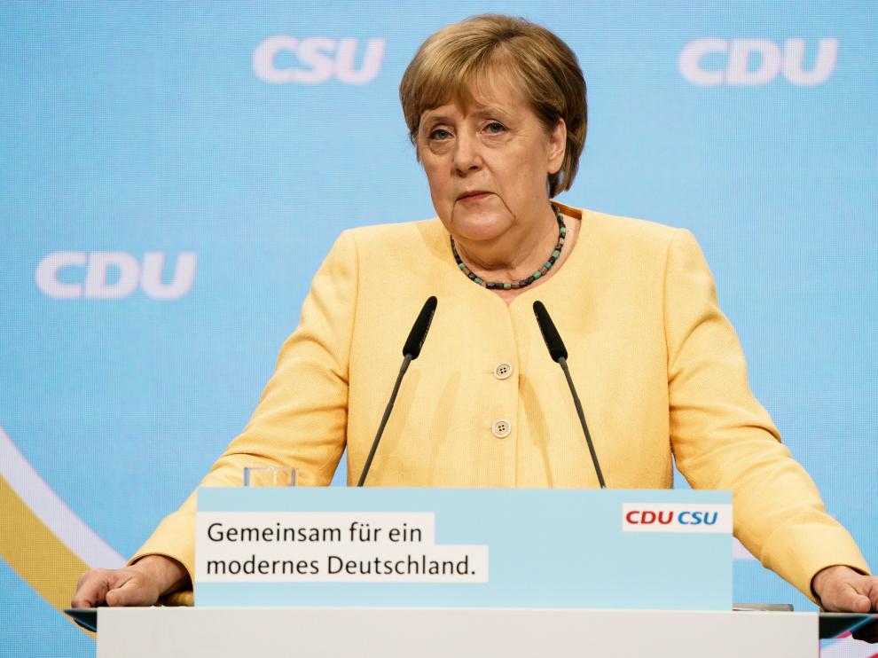 Merkel durante un acto