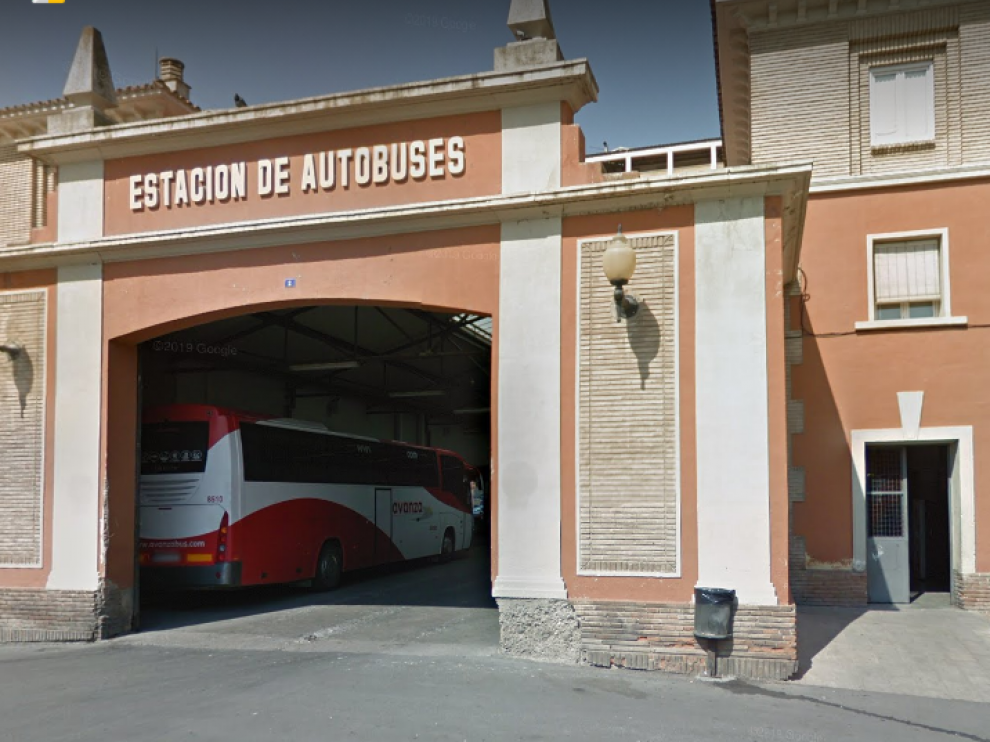 Estación de autobuses de Barbastro, donde se realizará la recogida de alimentos