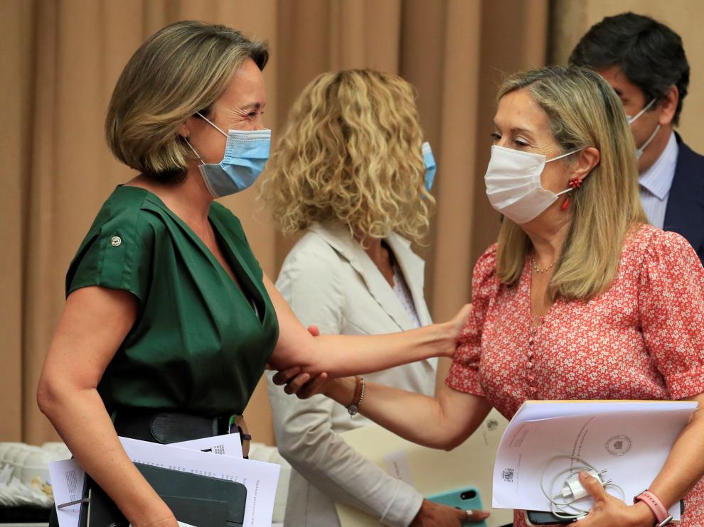 La portavoz del PP en el Congreso, Cuca Gamarra, en la Diputación Permanente celebrada este miércoles