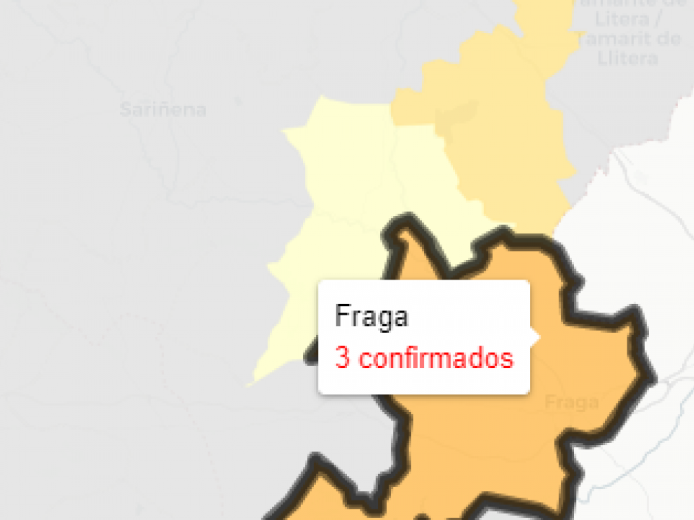 Fraga es la zona básica de salud que registra hoy más casos.