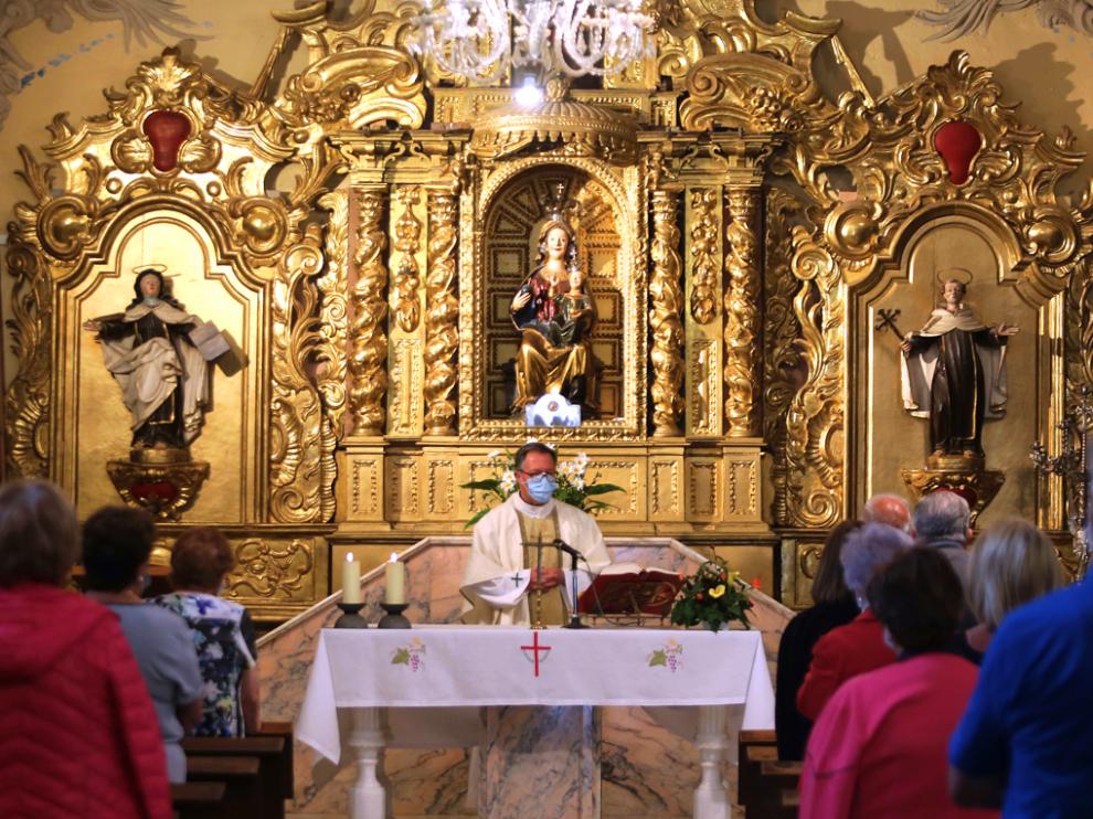 Celebración de la Eucaristía San Juan Bautista en el Santuario de Cillas en junio de este año