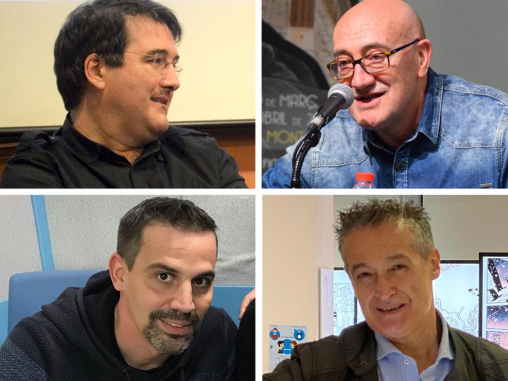 Daniel Viñuales, Antonio Altarriba, José Antonio Bernal y Juanfer Briones