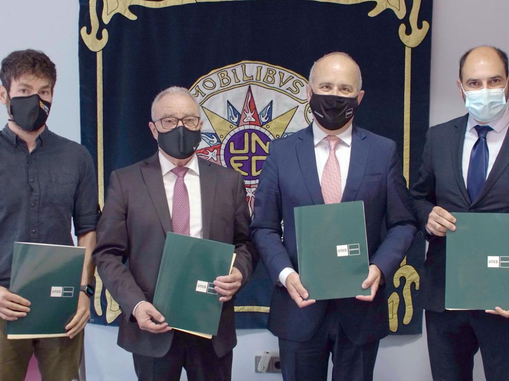 Ramón Guirado, Miguel Gracia, Ricardo Mairal y Fernando Torres, en la constitución del consorcio