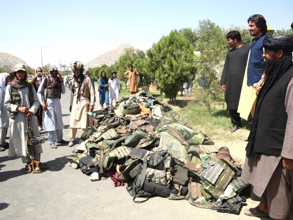 Milicianos talibán en Kabul