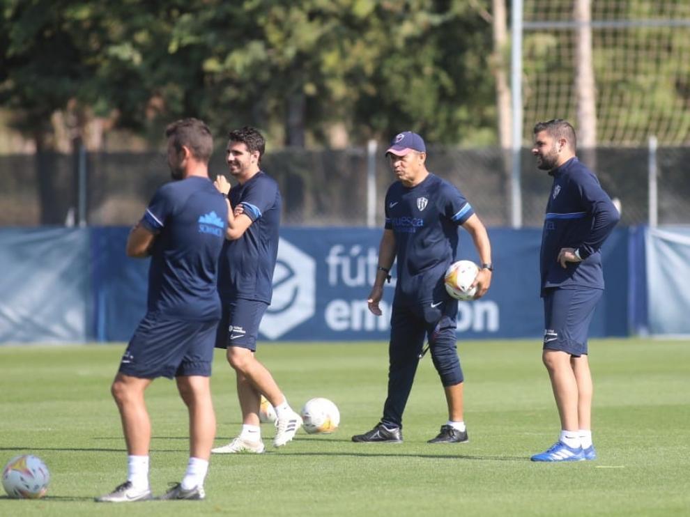 Nacho Ambriz, en el entrenamiento de este domingo.