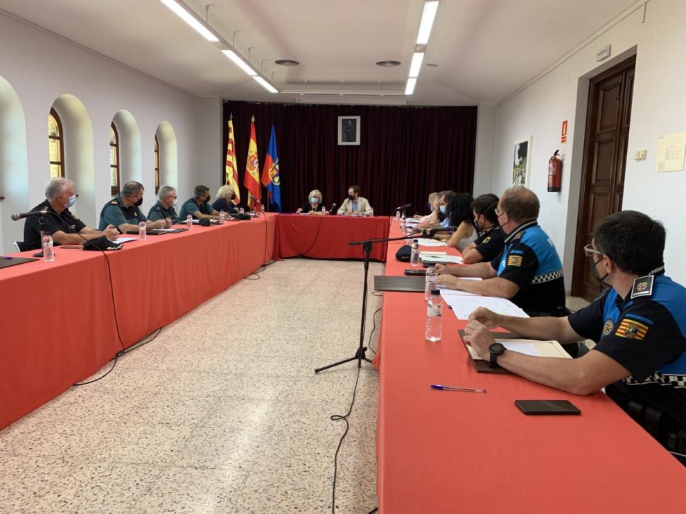 Reunión de la Junta de Seguridad de Monzón.