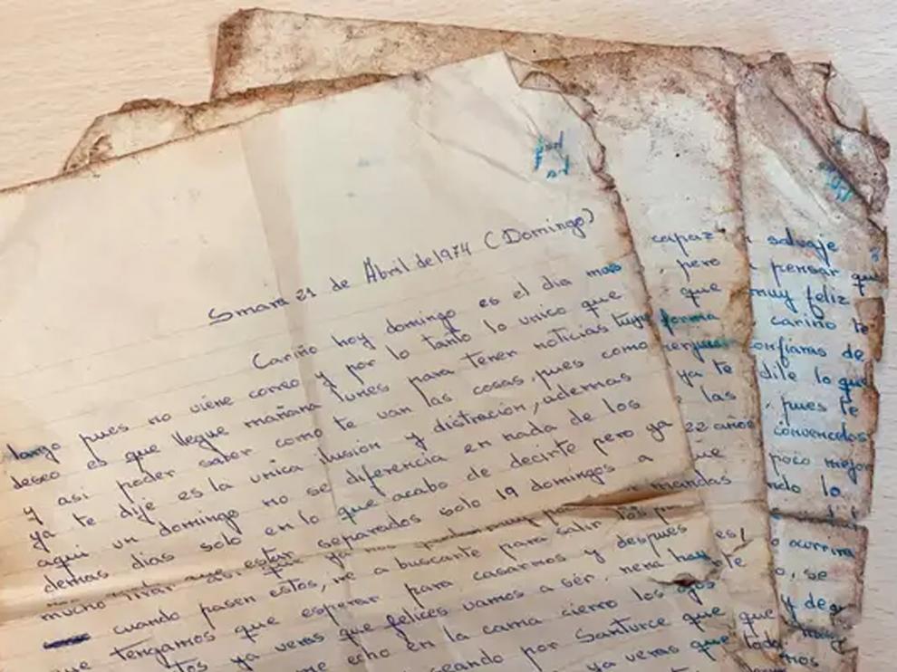 La carta está fechada el 21 de abril de 1974 en Santurce (País Vasco)