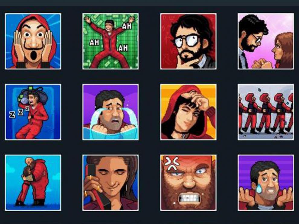 Emoticonos de la serie La casa de papel