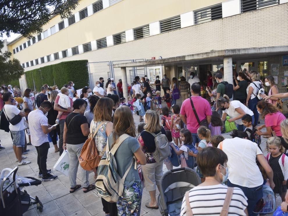 Primera jornada en el colegio Pirineos-Pyrenées de Huesca.