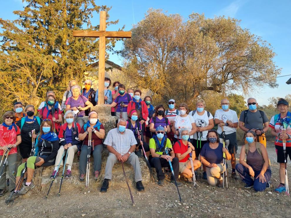 El grupo de senderistas, en Cregenzán