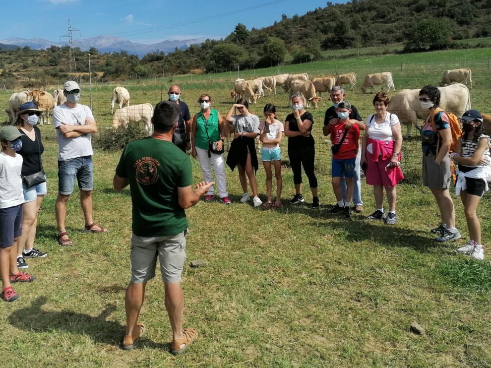 Los participantes en una de las visitas atienden las explicaciones.