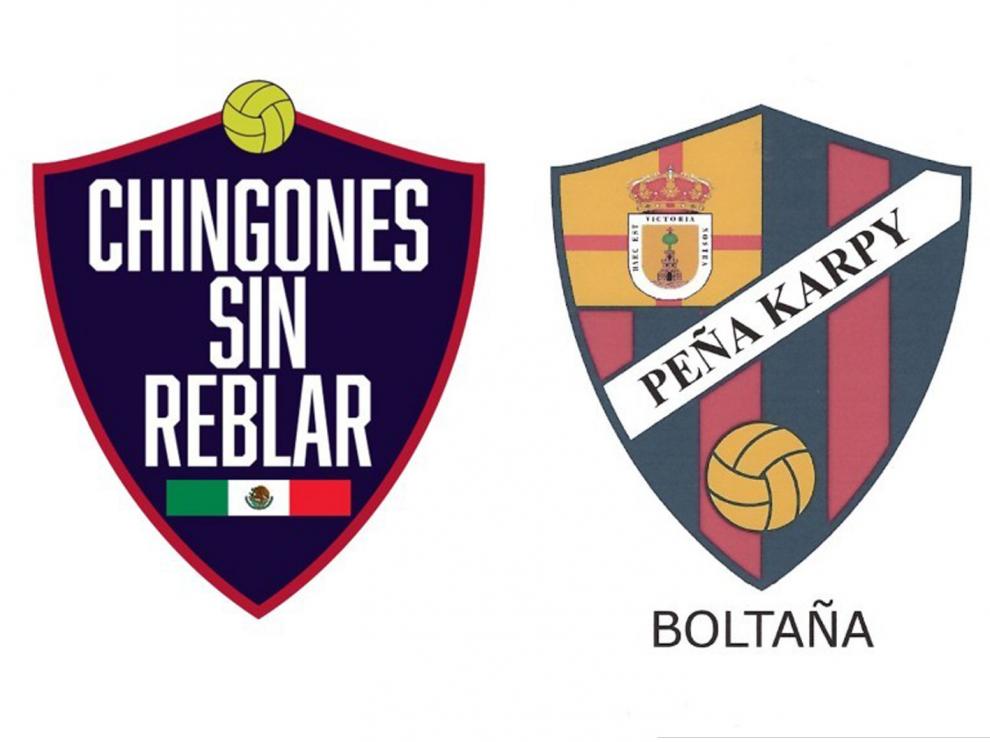 Logos de las dos nuevas peñas del Huesca