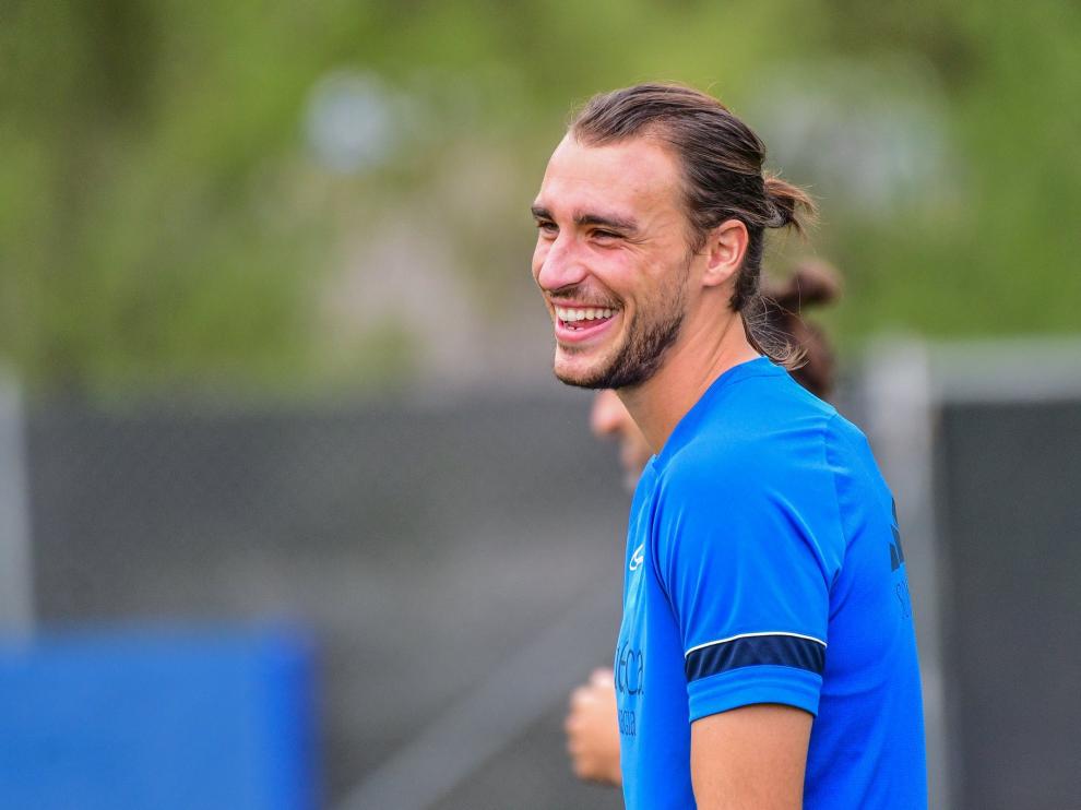 Ignasi Miquel, gran novedad en el once del Huesca ante el Lugo.