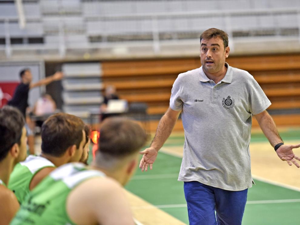 Sergio Lamúa, durante el encuentro jugado el domingo contra el Força Lleida en el Palacio de Deportes.