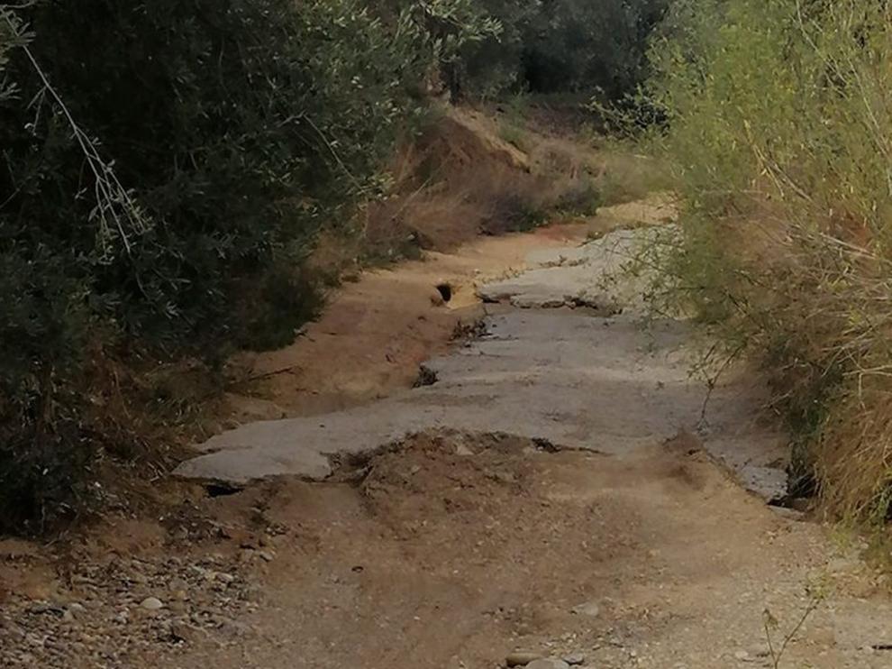 Imagen del estado actual de uno de los tramos del Camino de Costean.