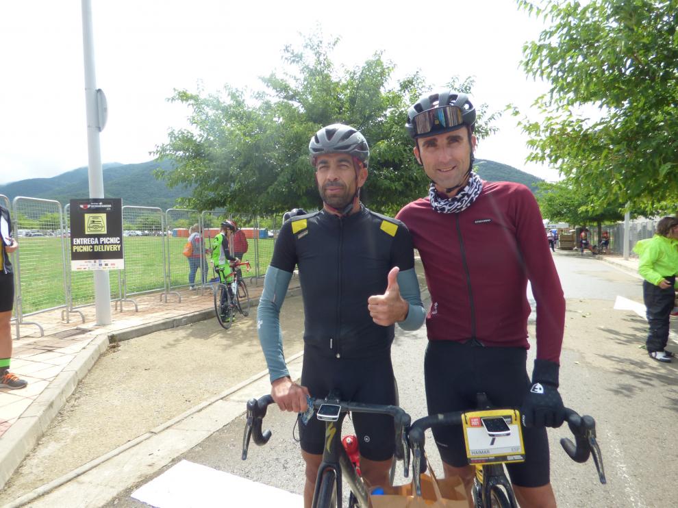 Dario Gadeo y Haimar Zubeldia los primeros en llegar de la Quebrantahuesos.