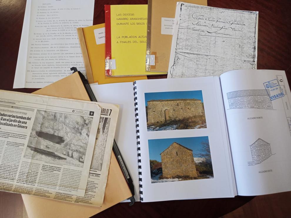Documentos gráficos propios de la Asociación Amigos Serrablo, de la comarca del Alto Gállego.