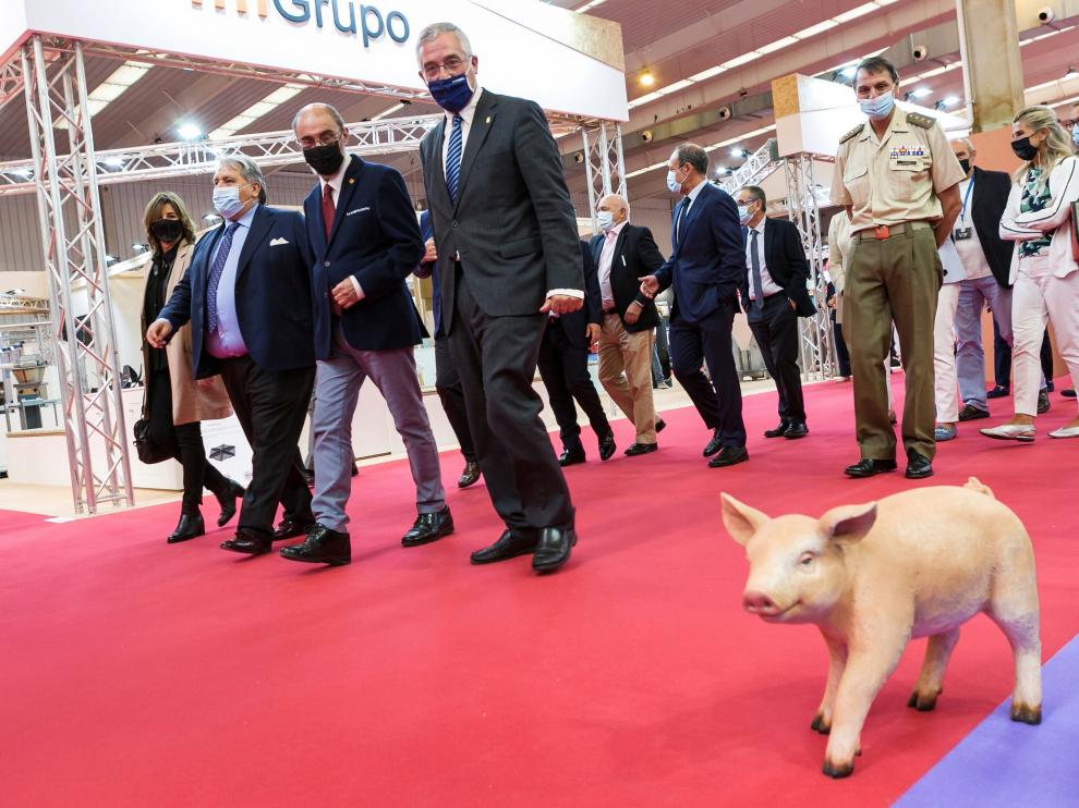 Imagen durante la inauguración de la Feria Internacional para la Producción Animal.