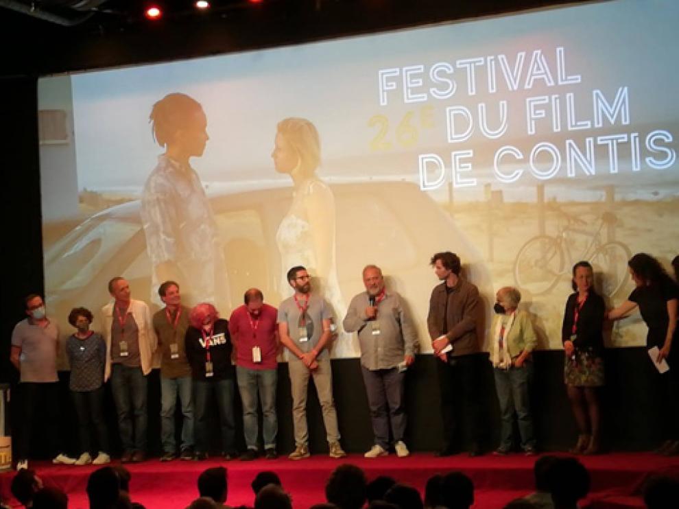 La delegación de Ascaso, en el Festival de Contis.