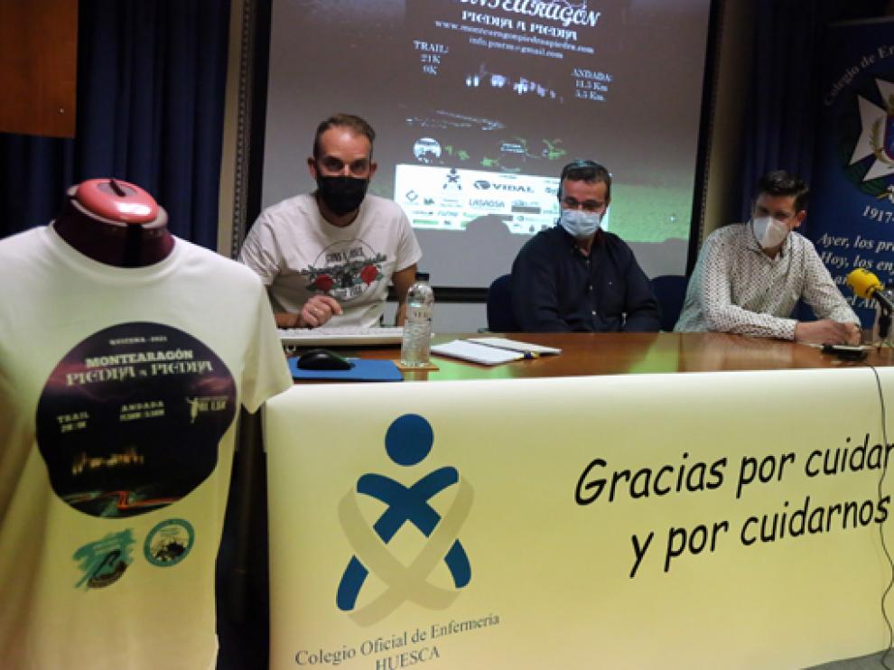 Fernando Vinué, Rafael Blasco y Ricardo López en la presentación de la prueba.
