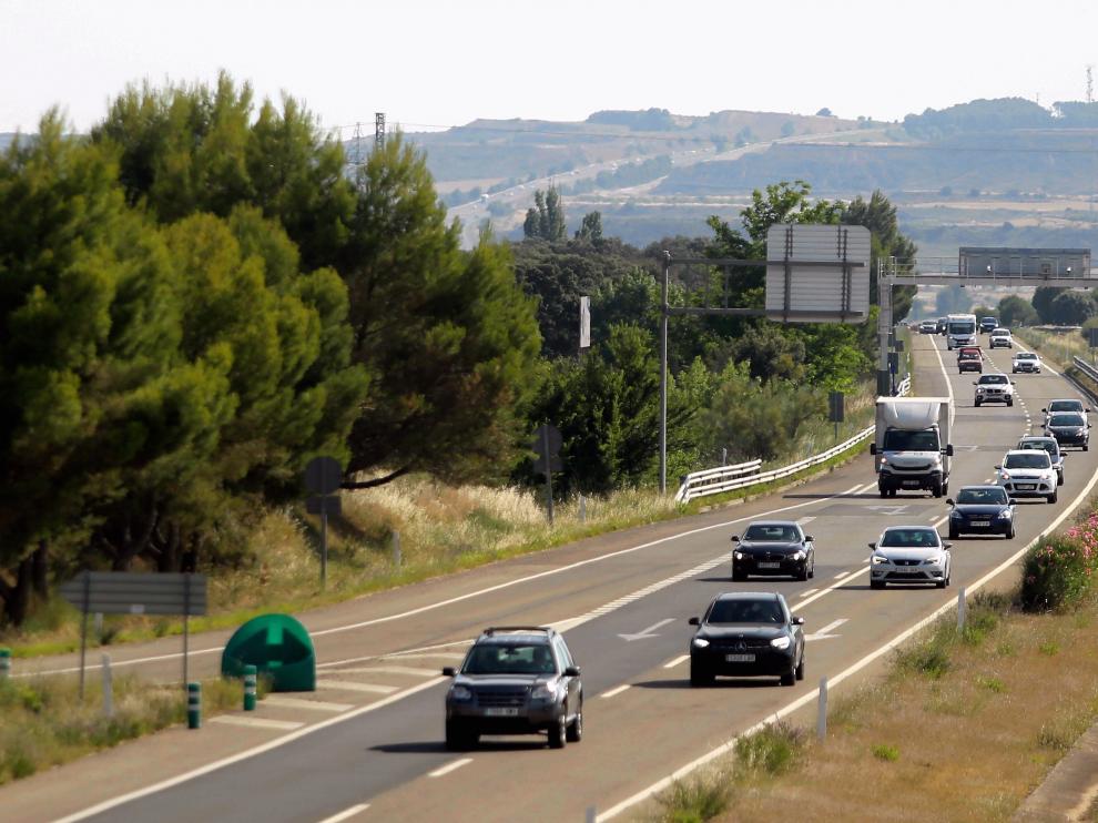 Vehículos en la autovía A-23.