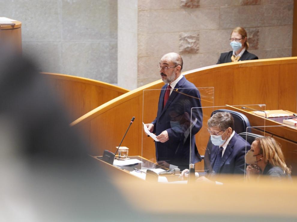 El presidente del Gobierno aragonés, Javier Lambán, este viernes