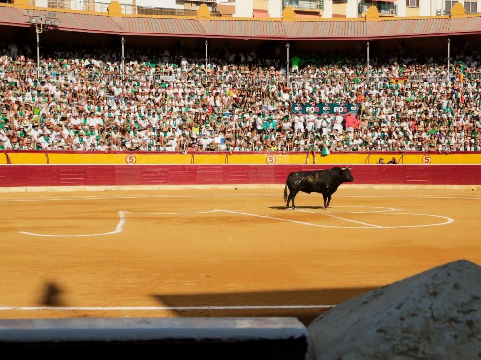 Imagen de archivo durante una de las corridas taurinas durante San Lorenzo del 2019.