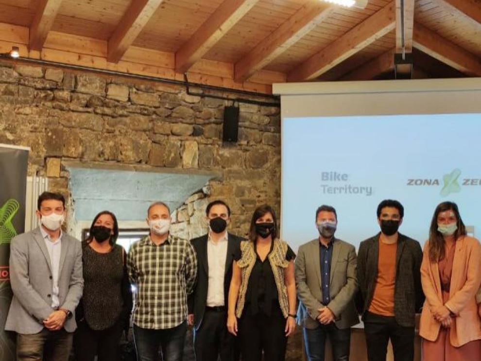 Presentación en Aínsa de la unión de Zona Zero al Bike Territory.