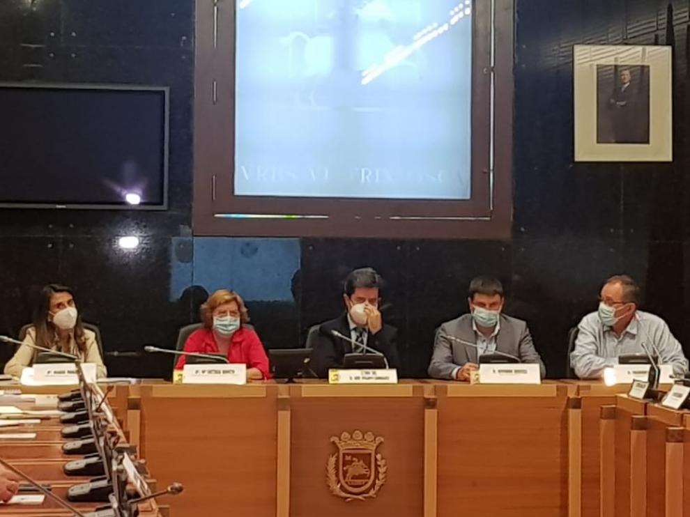 Reunión que se ha celebrado en el Ayuntamiento para renovar el convenio.