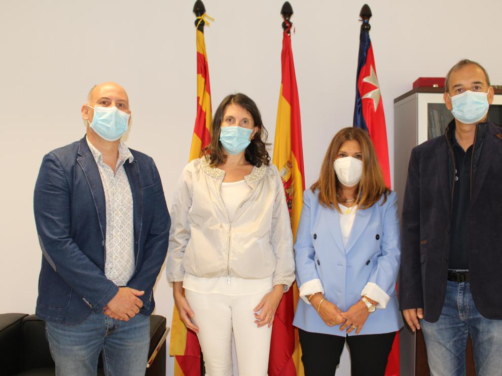 En la imagen García, Cortés, Donoso y Adán.