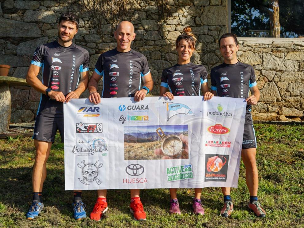 El equipo de Peña Guara-Sherpa, ayer en Monforte de Lemos.