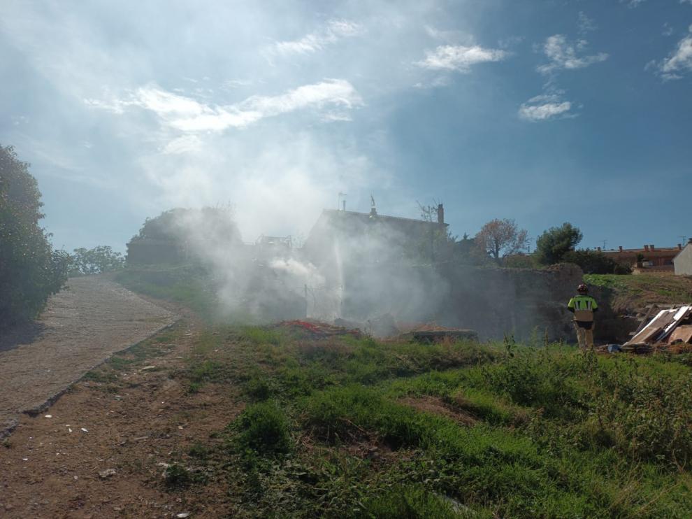 Imagen de la zona afectada por el fuego.