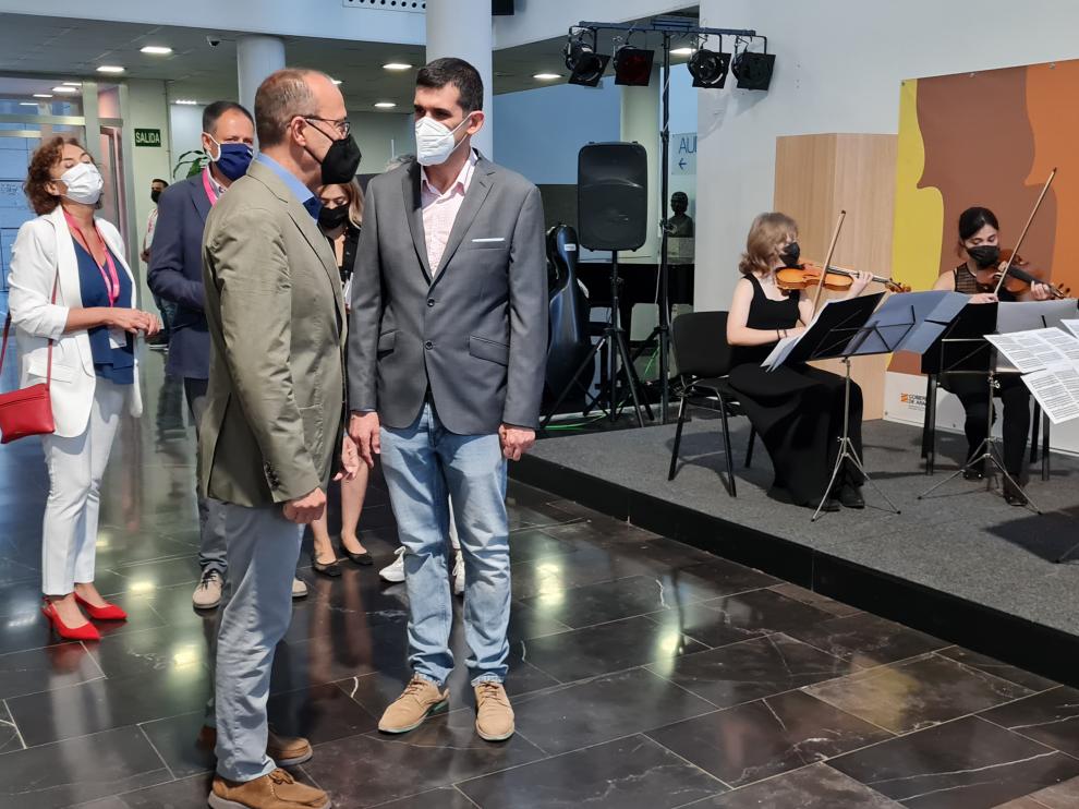 El consejero de Educación, Felipe Faci, en el Congreso de Innovación Educativa celebrado ayer en Zaragoza.