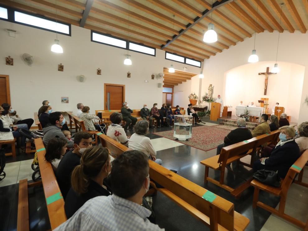 Imagen durante la misa en honor a San Francisco de Asís.