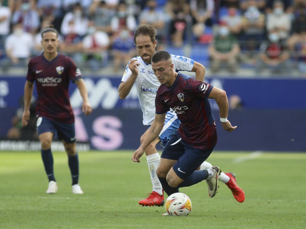 Dani Escriche, en el partido ante el Tenerife.