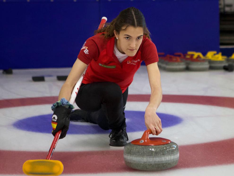 Nerea Torralba, en competición.
