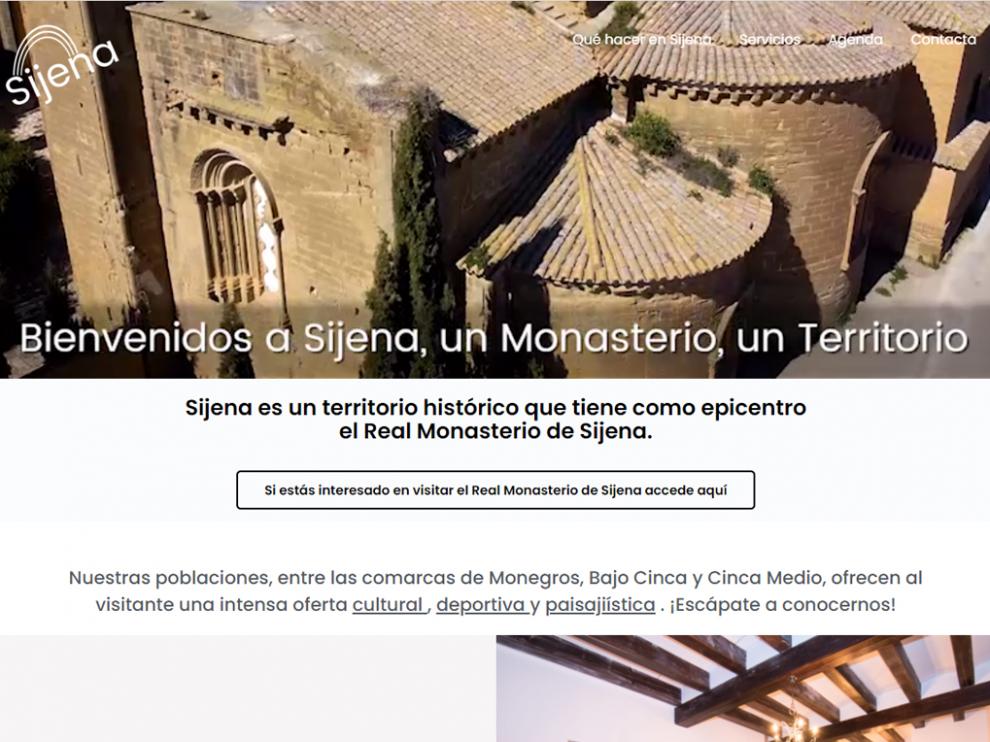 Portada de la página web www.sijena.com.